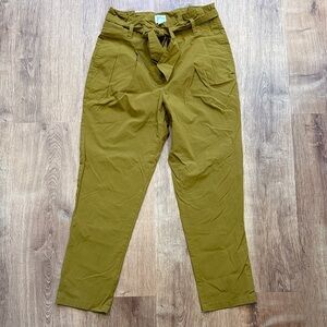 J. Crew Dark Mustard Tie-Waist Chino Pants